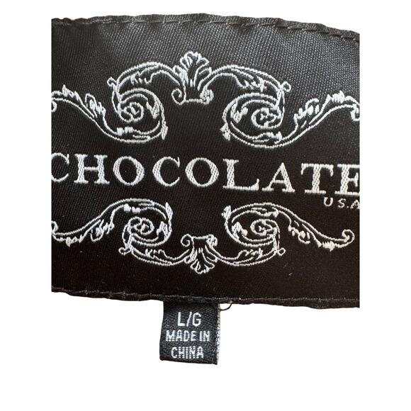 Quilted Brown Puffer Vest Zip Front Ribbed Sides - the Chocolate Brand - Picture 5 of 6